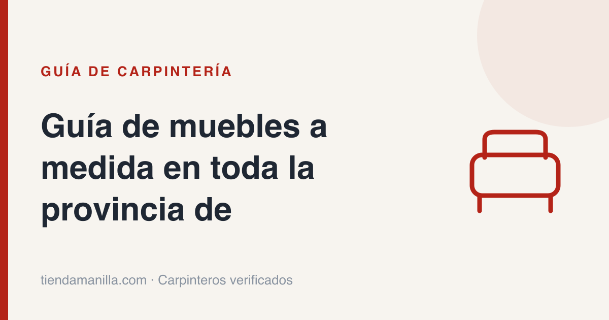 Guía de muebles a medida en toda la provincia de Bizkaia