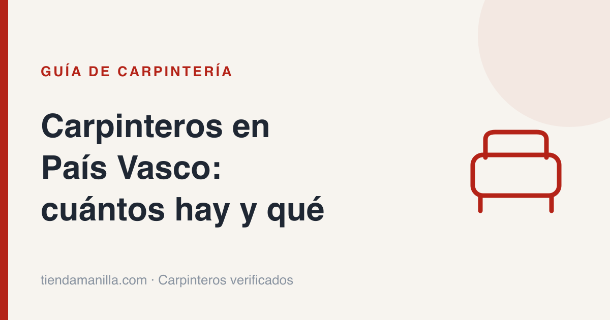 Carpinteros en País Vasco: cuántos hay y qué hacen