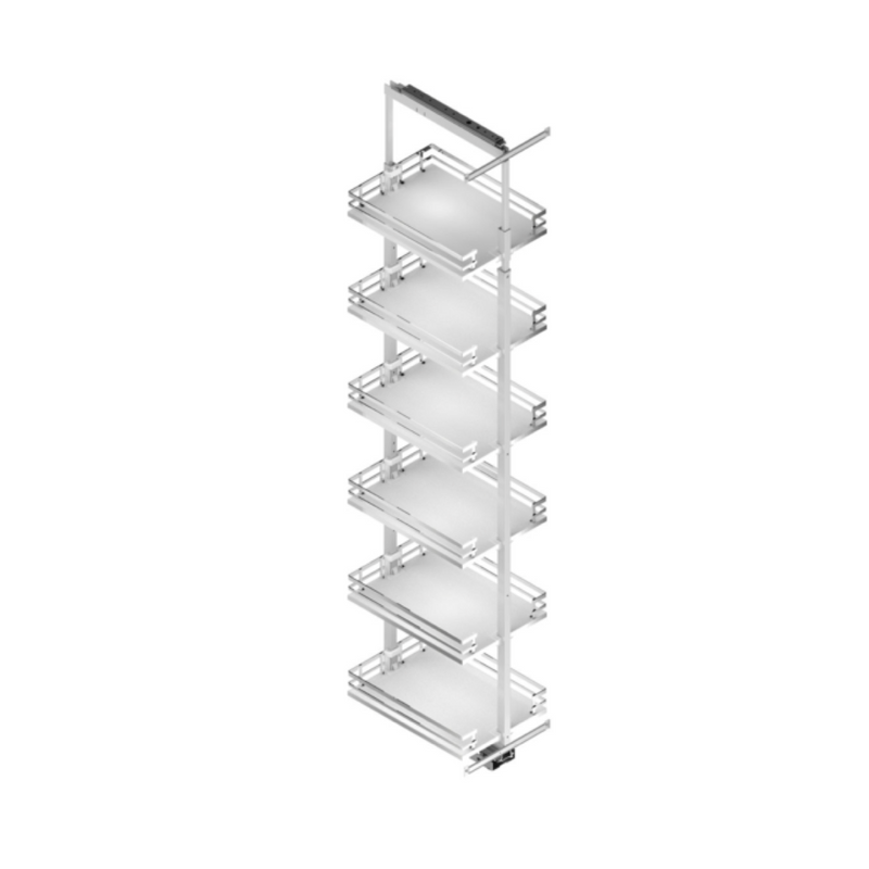 Columna extraible altura ajustable de 1970 a 2270 mm para mueble de 400mm y 6 estantes