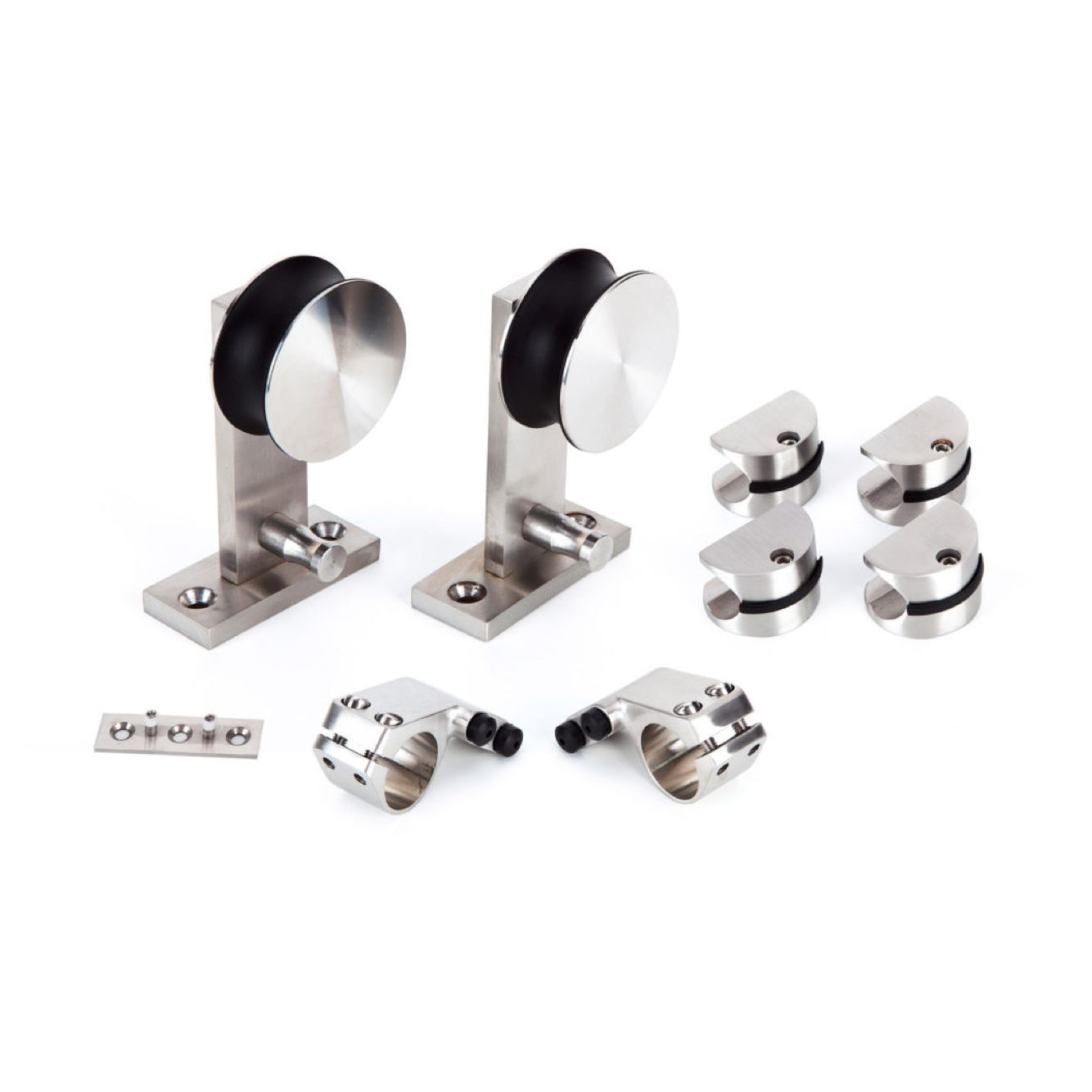 Herrajes de acero inoxidable para puerta corredera externa de madera