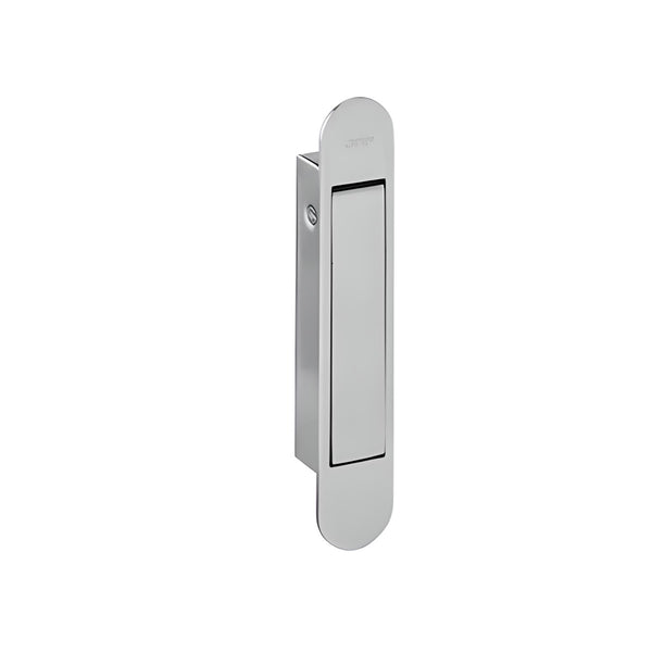 Cazoleta de embutir basculante inoxidable de 100x18mm para el canto de la puerta corredera IN.16.319