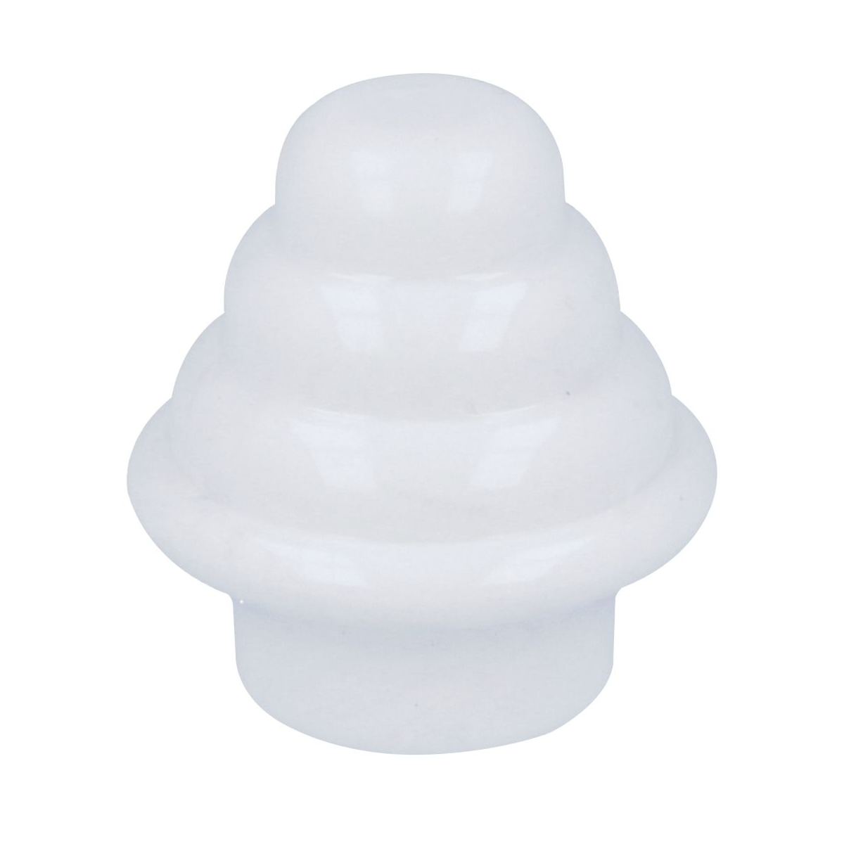 2 embellecedores blancos de Ø12MM fabricados en plástico ideales para tubos de armario