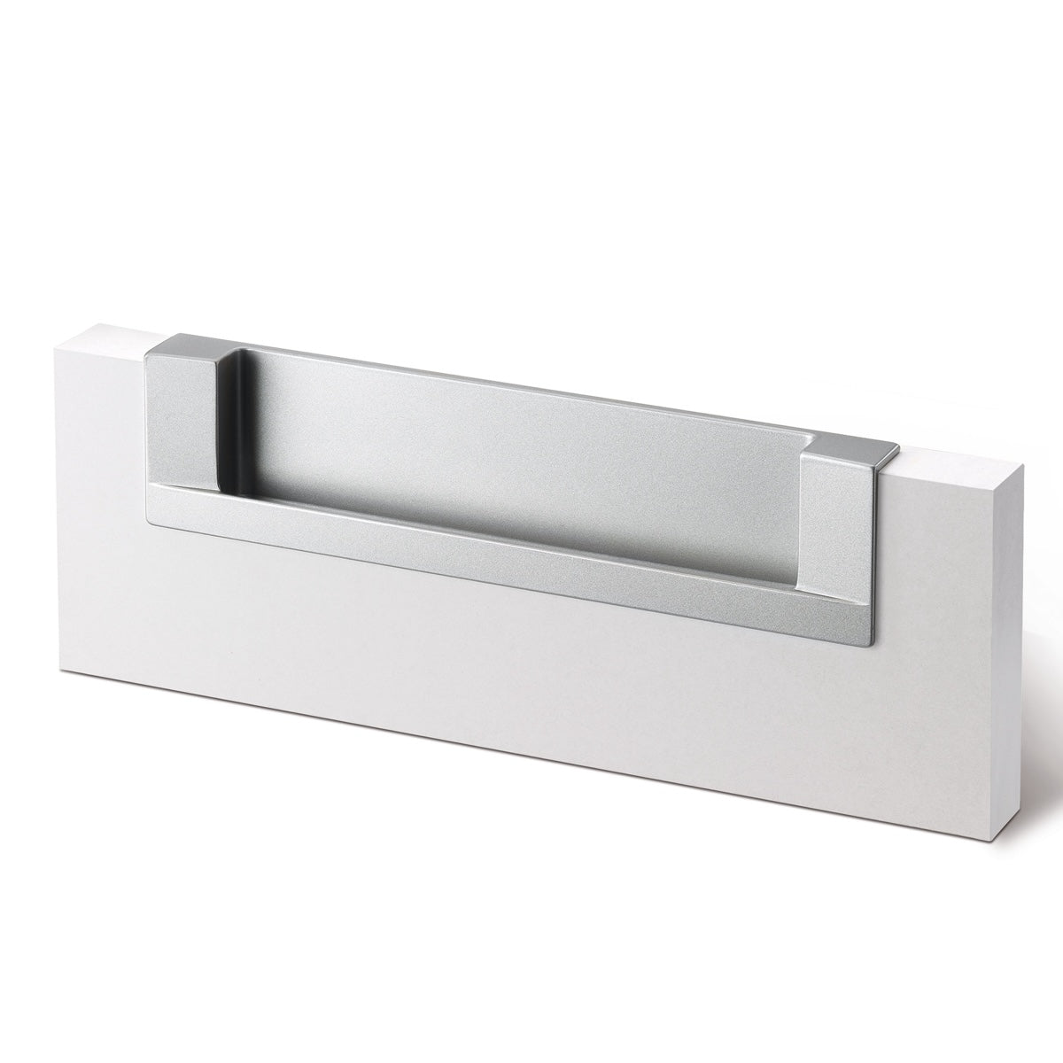 Tirador de embutir para cajón de 180mm de largo, 160 entre ejes y 45 de alto