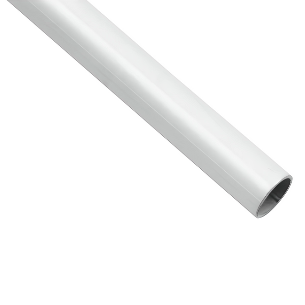 Tubo de acero redondo en blanco de 2 metros y 12mm de diámetro para armarios