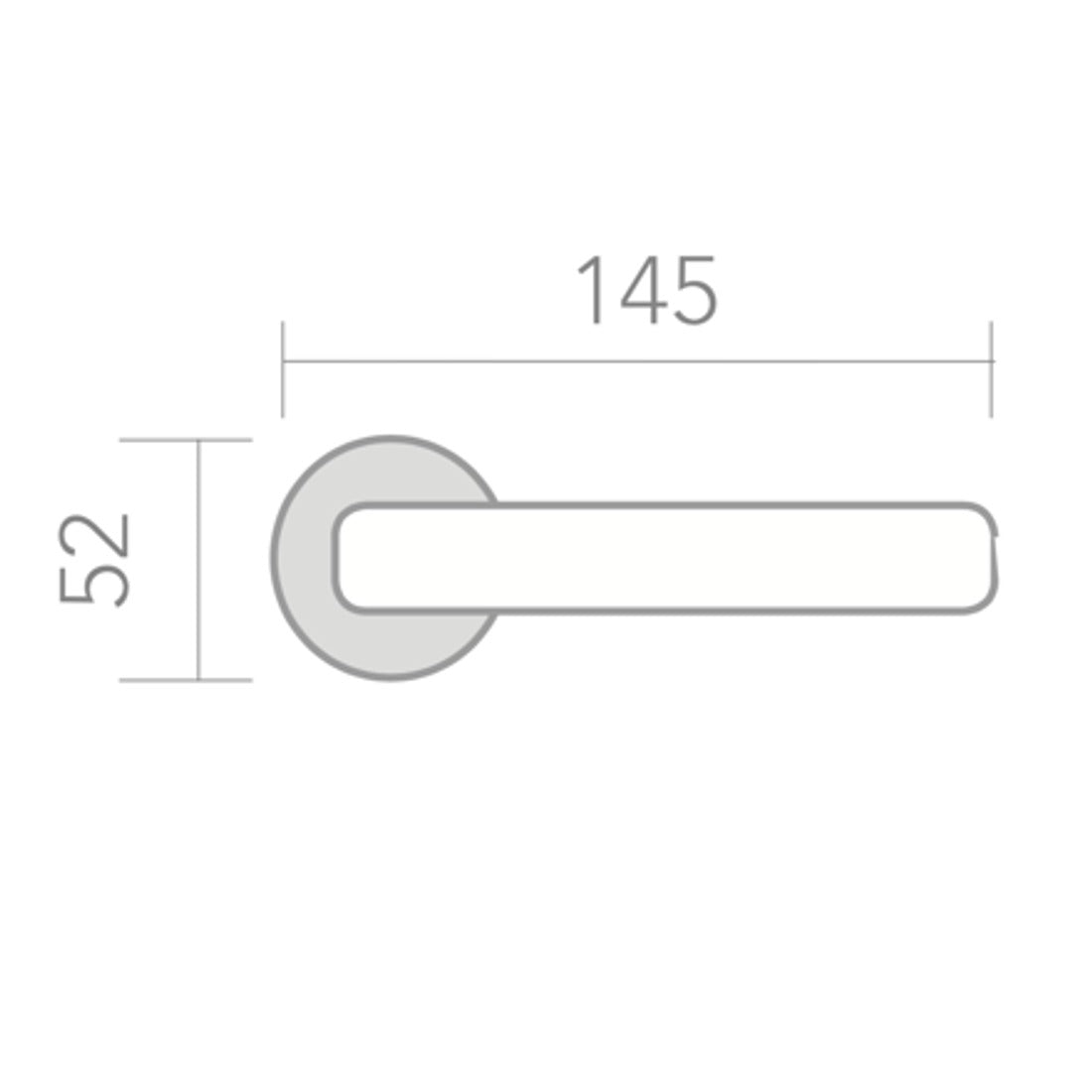 Manilla curva Nix tubular de acero inoxidable con Roseta Redonda para puertas (HD)