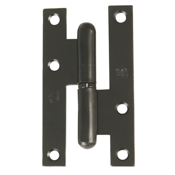 Pernio de puerta de canto recto de acero inoxidable sin remate de 95 x 52 mm