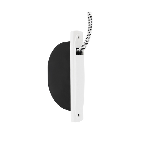 Recogedor de empotrar para persiana de frente de plástico con cinta de puntos negros y blanco de 20mm de ancho
