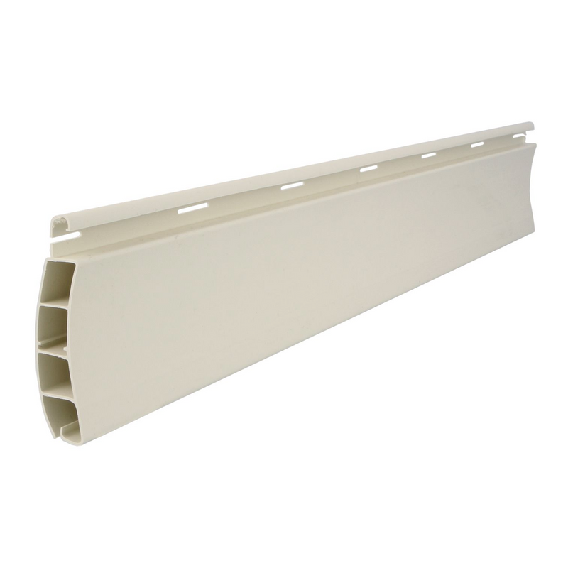 Lama de persiana de 52,5x14,5mm en PVC de 2 metros de largo en color blanco