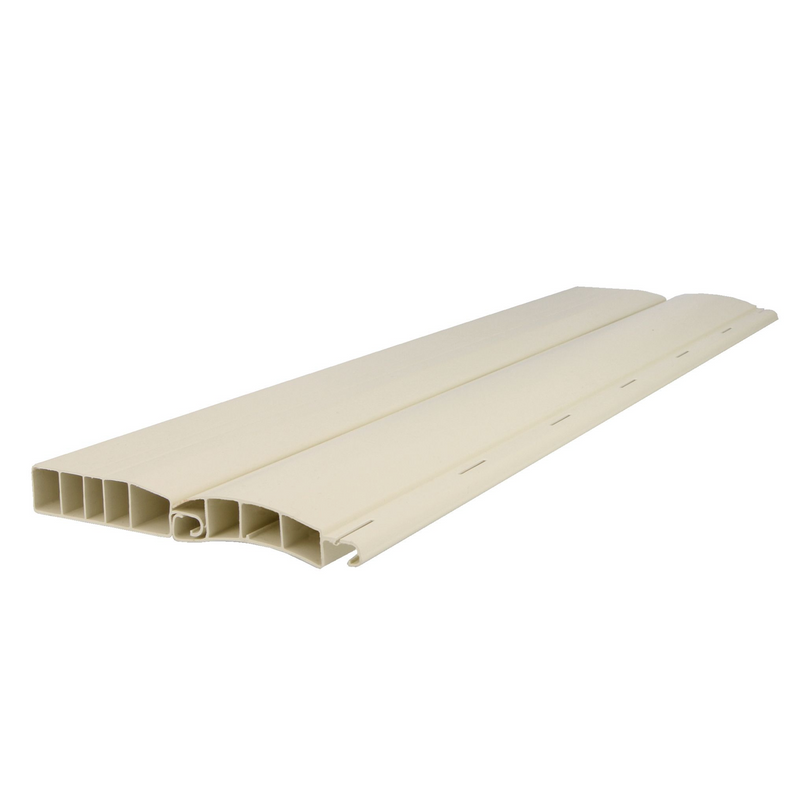Lama de persiana de 52,5x14,5mm en PVC de 2 metros de largo en color marfil