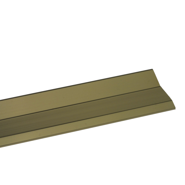 Tapajuntas de aluminio en color oro de escalón adhesivo de 720x40mm para suelos