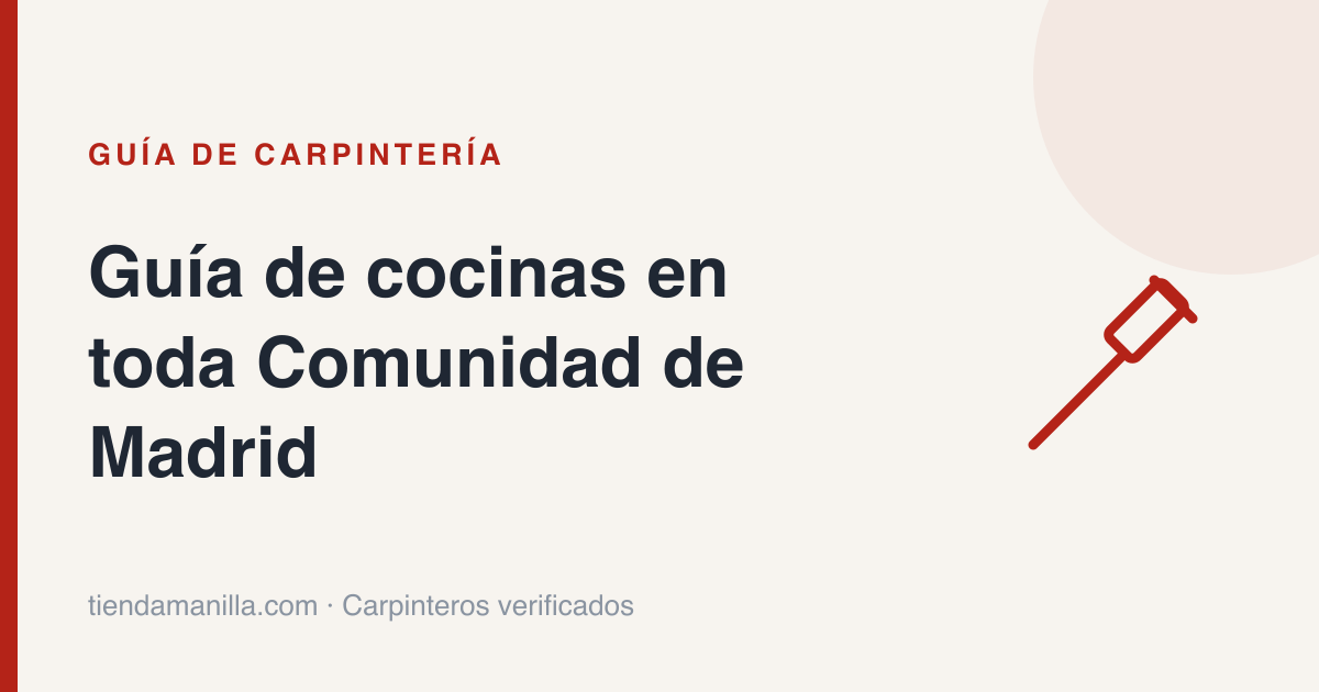 Guía de cocinas en toda Comunidad de Madrid