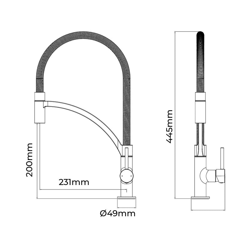 Ibiza Series High Spout Single Lever Kitchen Faucet, Edm