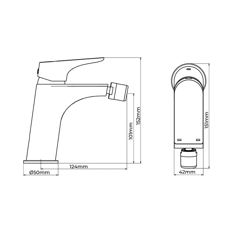 Grifo Monomando De Bidet Serie Cascais Edm