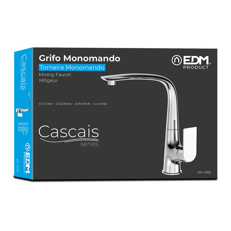 Single-Handle Kitchen Faucet High Spout, Cascais Series, Edm