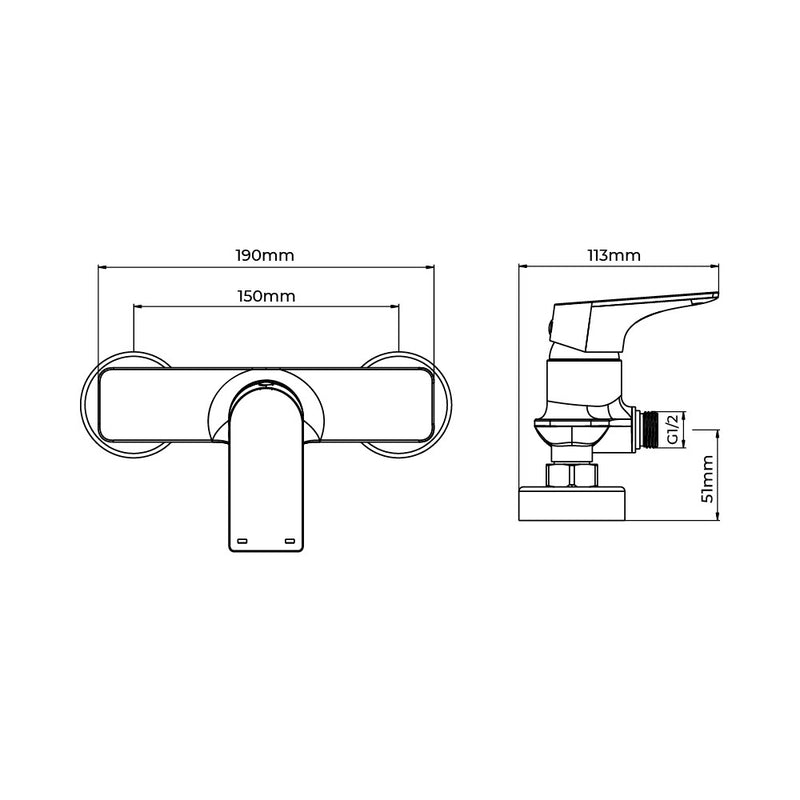 Cascais Edm Series Concealed Single-Lever Shower Faucet