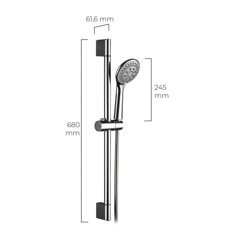 Shower Bar With Hose And Handle, Altea Edm Series