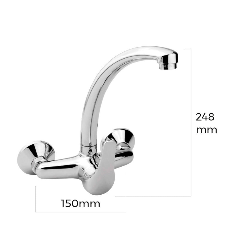 Single-Handle Kitchen Faucet, High Spout, Built-In, Edm