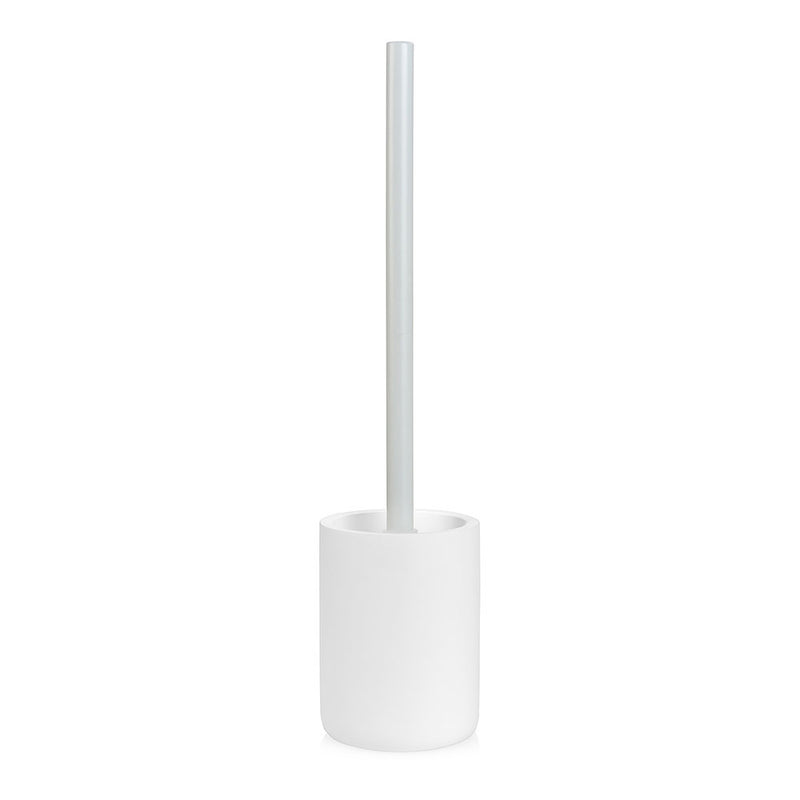 Matte White Polyresin Toilet Brush Ø9.5X40.5Cm Andrea House