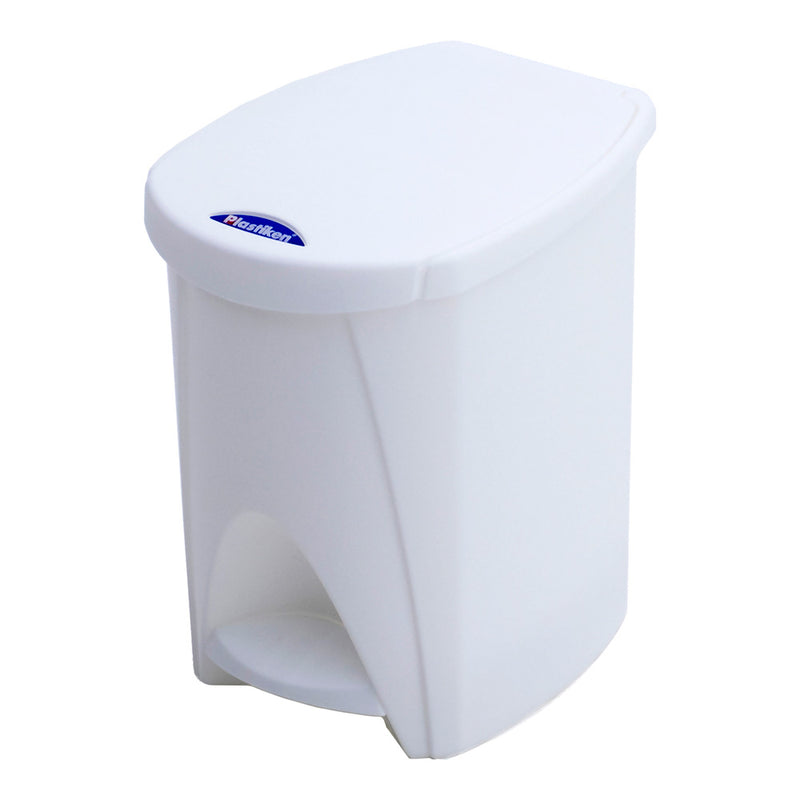 7L Pedal Bin White 20x26x28cm