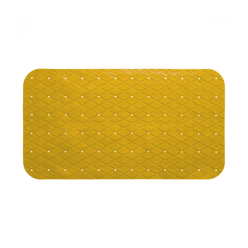 Mustard Non-Slip Rectangular Indoor Shower Mat 69x39cm