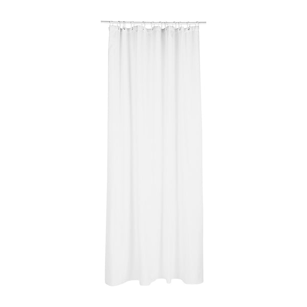 White Polyester Bathroom Curtain 180x200cm