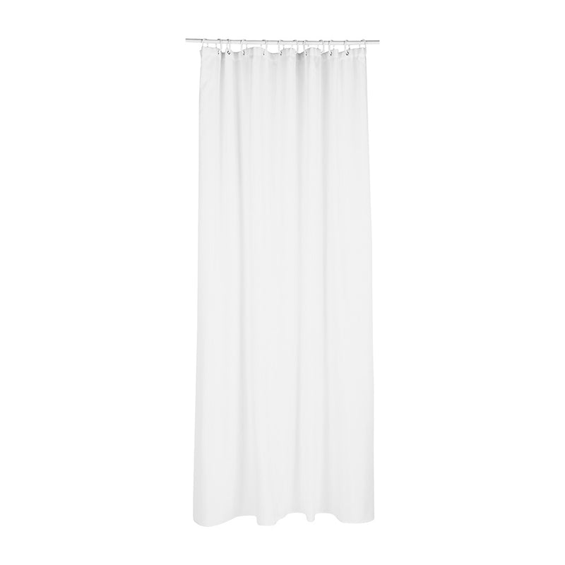 White Polyester Bathroom Curtain 180x200cm