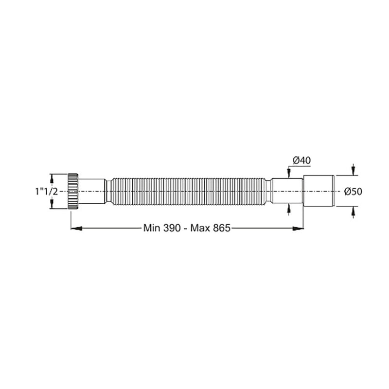 Magikone Flexible-Extensible 1"1/2 X 40-50Mm Tuerca Metálica Blanco B9345Ot64B0 Prhie