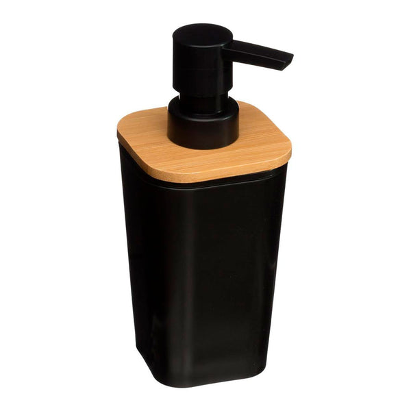 Bamboo Bathroom Soap Dispenser - Black 'Natureo' Collection