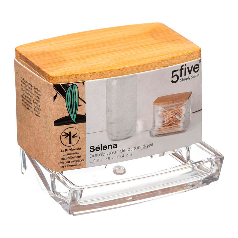 Bamboo Cotton Swab Dispenser 'Selena' Collection