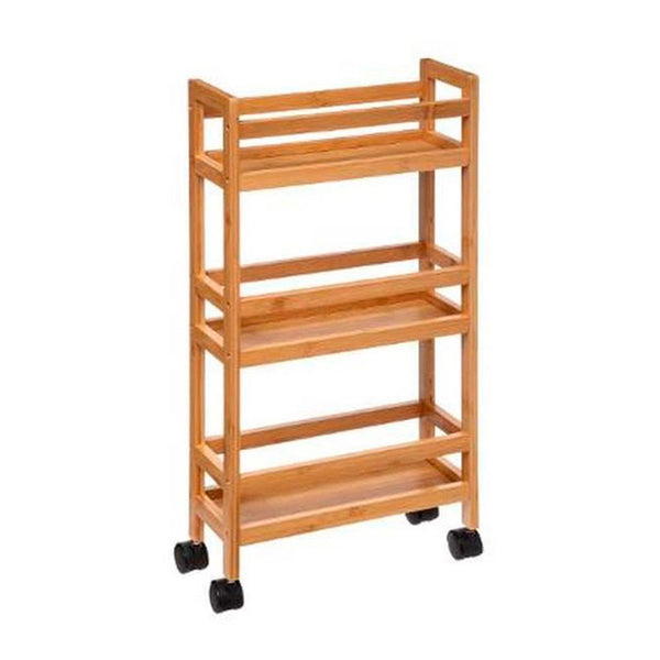 Slim Bamboo Bathroom Trolley 74.5x36x15cm 'Desserte' Collection