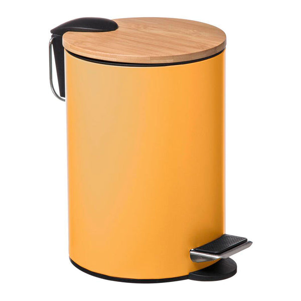 Mustard Bathroom Waste Bin 3L 'Colors' Collection