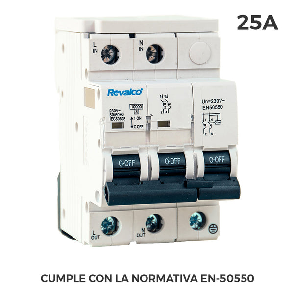 Iga 2P 25A C 10Ka Permanent Surge Protector According to EN-50550 Regulations and Transient 5-15Ka 275V