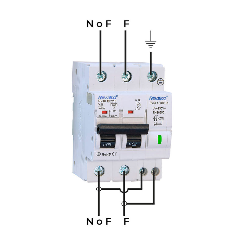 Iga 2P 25A C 10Ka - Permanent Overvoltage Protection According to EN-50550 Regulations