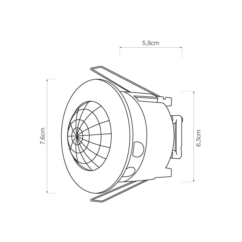 360° Edm Recessed Motion Detector