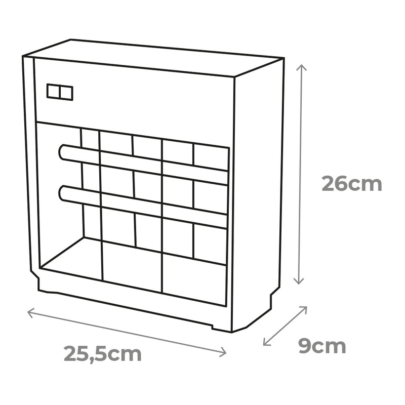 Professional Electronic Insect Killer 2X6W 30M² 26X25.5X9Cm Chrome/Black Edm