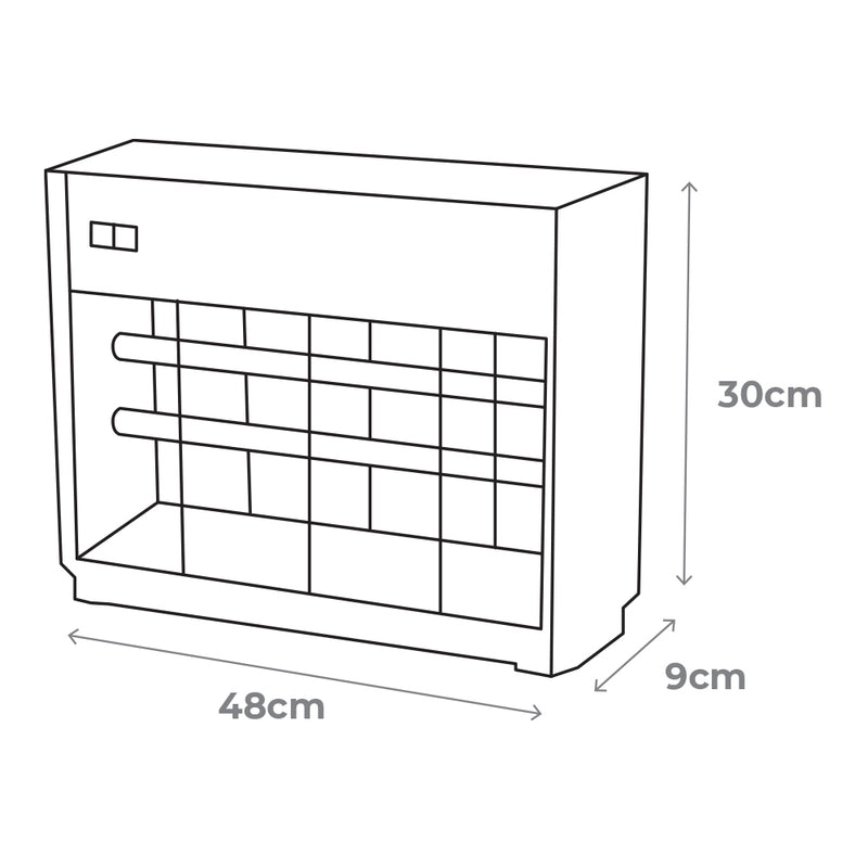 Professional Electronic Insect Killer 2X15W 100M² 9X10X31Cm Chrome/Black Edm