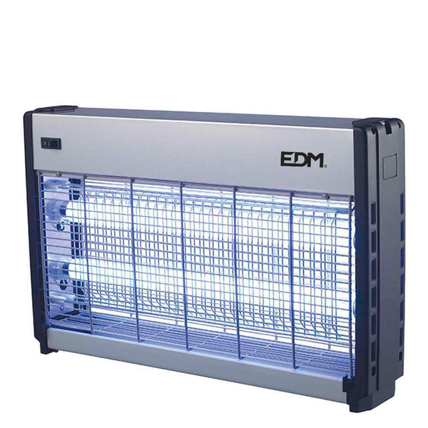 Mata Insectos Profesional Electronico 2X20W 150M²  64X10X36Cm Color Cromo/Negro Edm