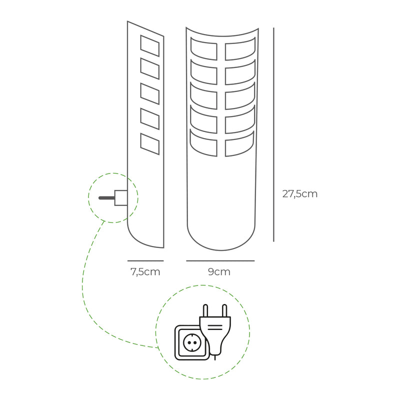 Electric Insect Killer 9W 30M² With Adhesive Plate 220-240V Edm