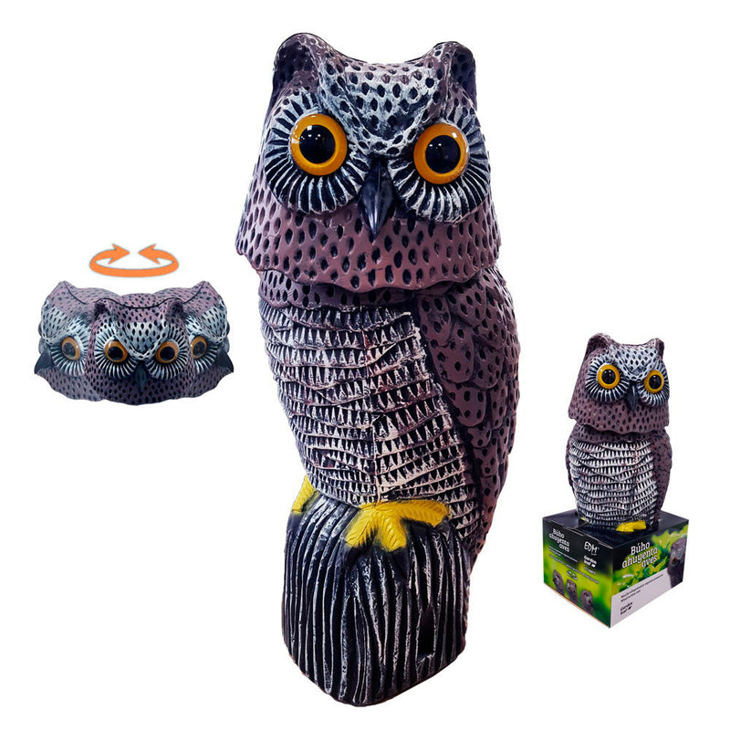 Owl with rotating head scares away birds Ø19x40cm Edm