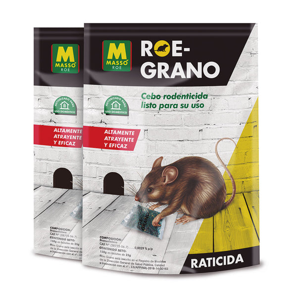 Raticida Roe-Grano 150G+150G, 231616 Massó