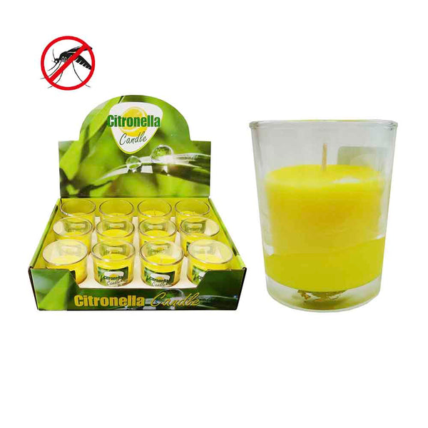 Vela Citronela 50G Con Recipiente De Cristal Ø6X5Cm Euro/Uni