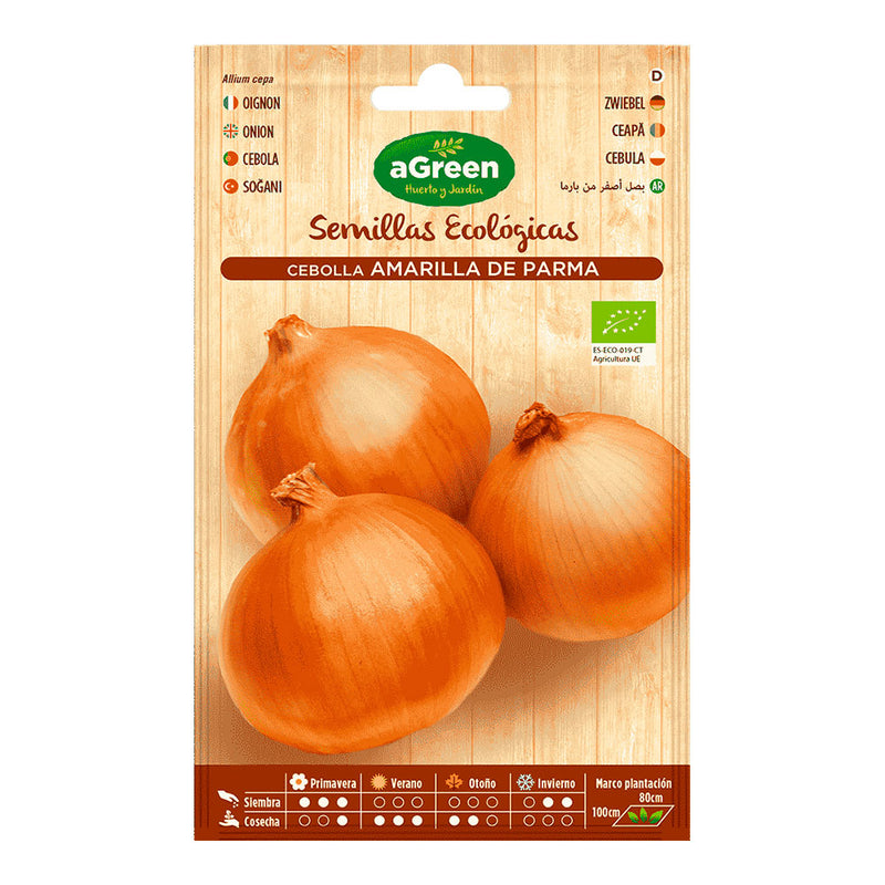 Agreen Parma Yellow Onion Eco Seeds Envelope