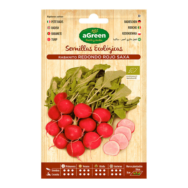 Agreen Organic Red Round Radish Seeds Envelope