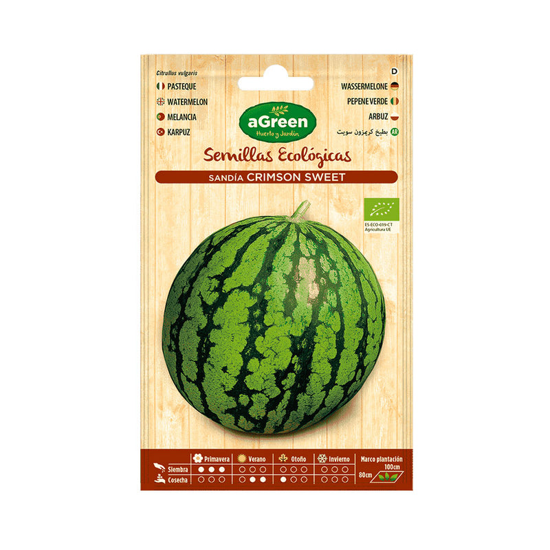 Envelope With Crimson Sweet Agreen Eco Watermelon Seeds