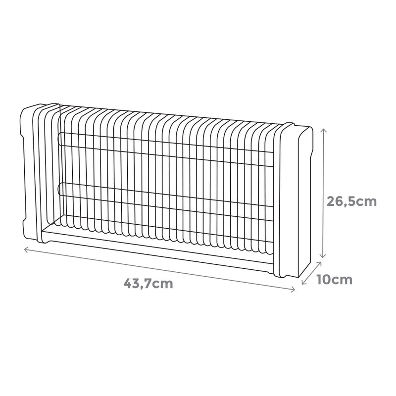 Mata Insectos Profesional Electronico 2X10W 80M² 43,7X10X26,5Cm 340° Color Negro Edm