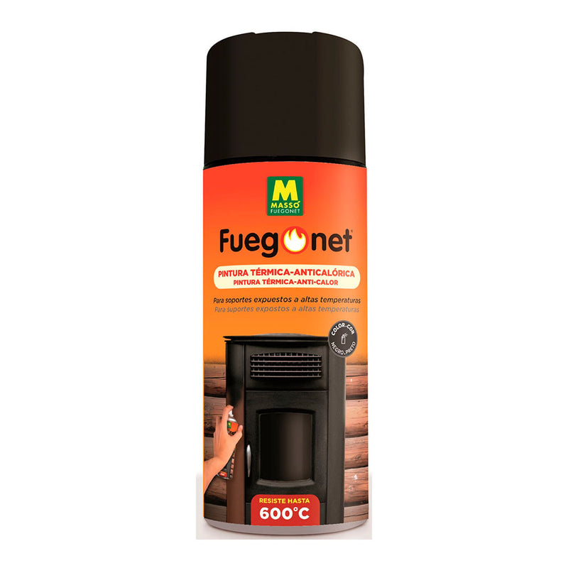 Pintura Anticalórica Negra 400Ml, Fuegonet Massó