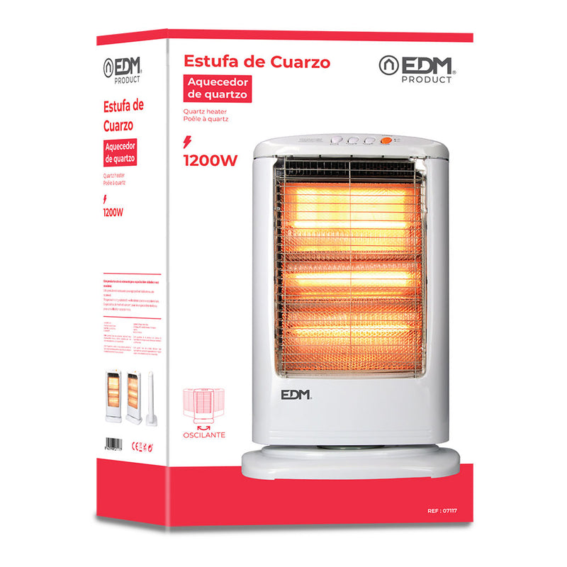 Estufa De Cuarzo - Modelo Economico - Anti-Vuelco - 400-800-1200W - Edm