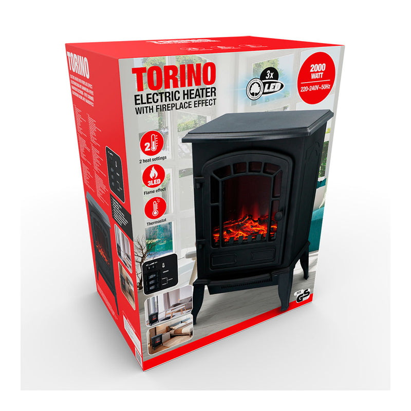 Torino Model 2000W LED Stove/Fireplace