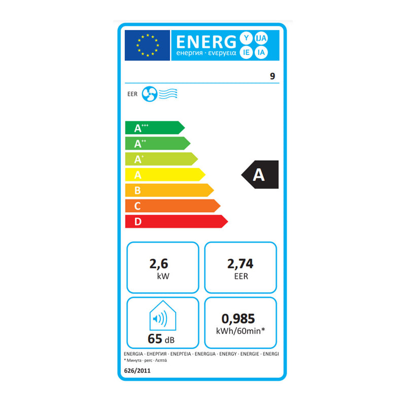 Aire Acondicionado Portátil 9000Btu/Hora 1, 000W Fulmo