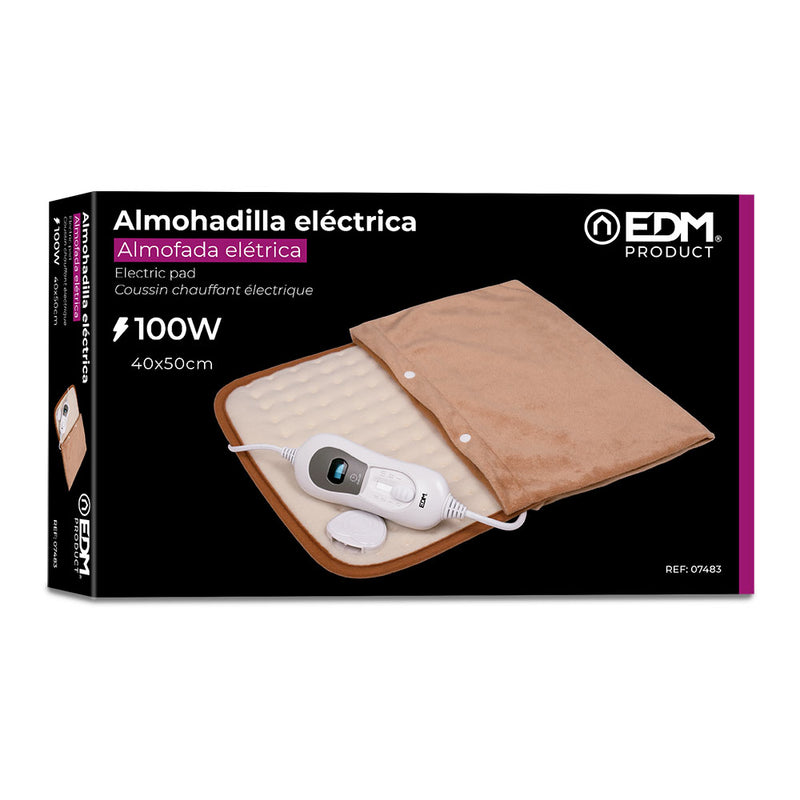 Almohadilla Electrica Doble - 100W - Con Funda - 40X50Cm - Edm